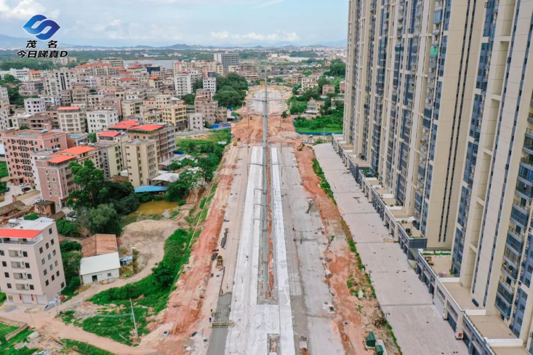 茂名大园路最新航拍!四,五路年内通车,三,六路还需再等等