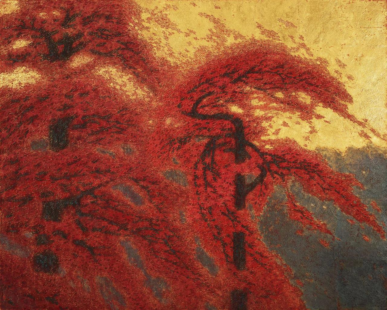 艺术评论|静穆闲适的世界——林国强的岩彩风景画赏析