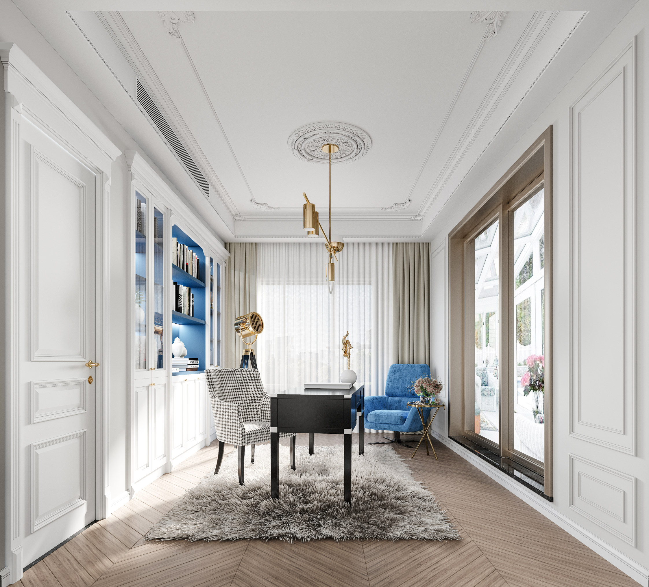 中航城300平米法式轻奢风格复式楼装修案例