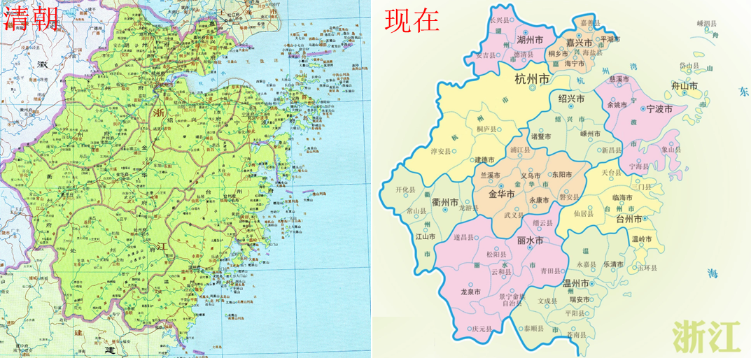 清朝浙江省1个府位于极险要位置,但所辖6县中竟有3个县城没城墙
