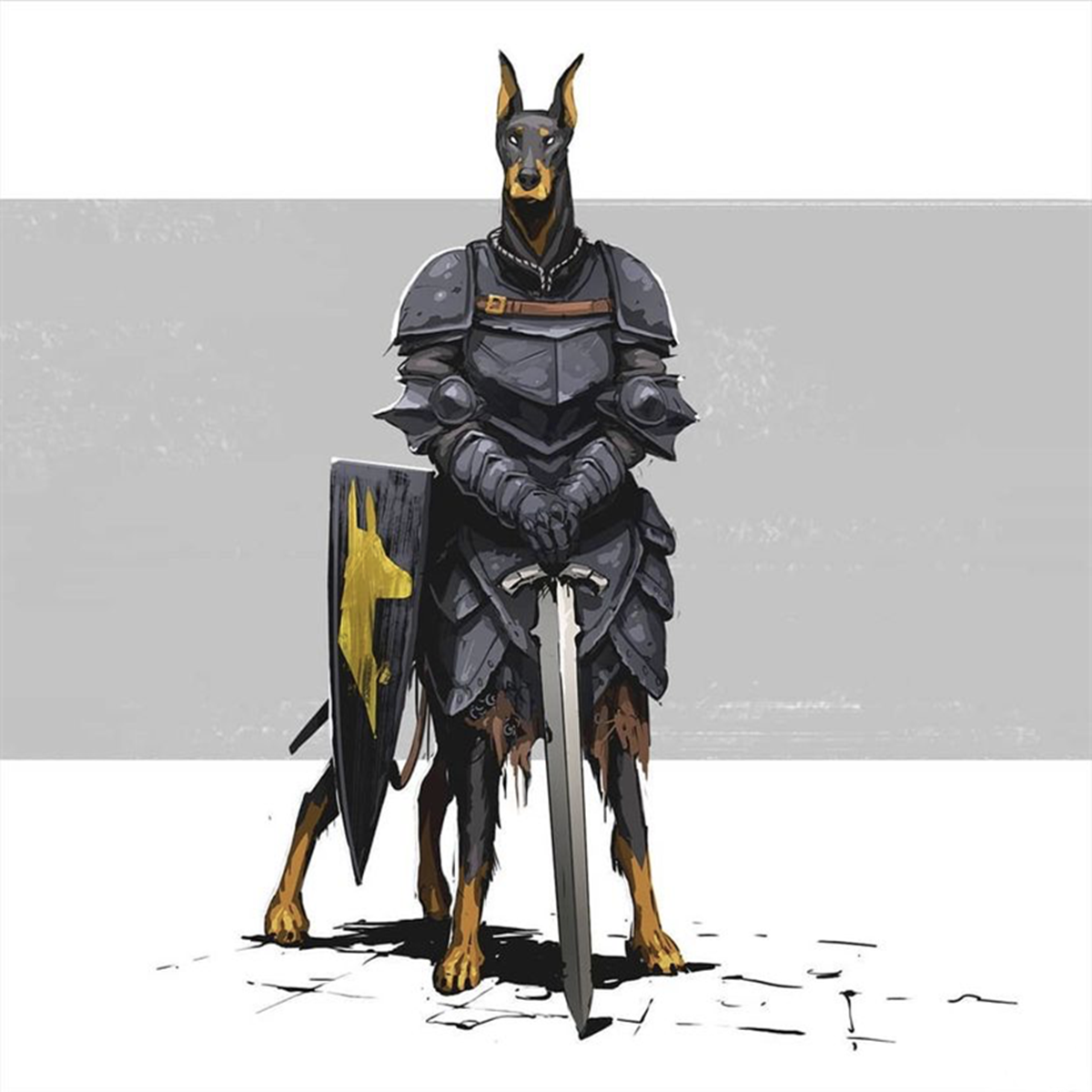 狗狗变成了半人马造型,可爱与强壮并存,柯基犬的小短腿很抢镜