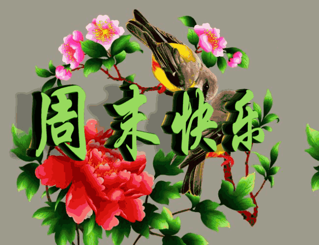 2021周末早上好问候祝福语最好看的漂亮动态表情图