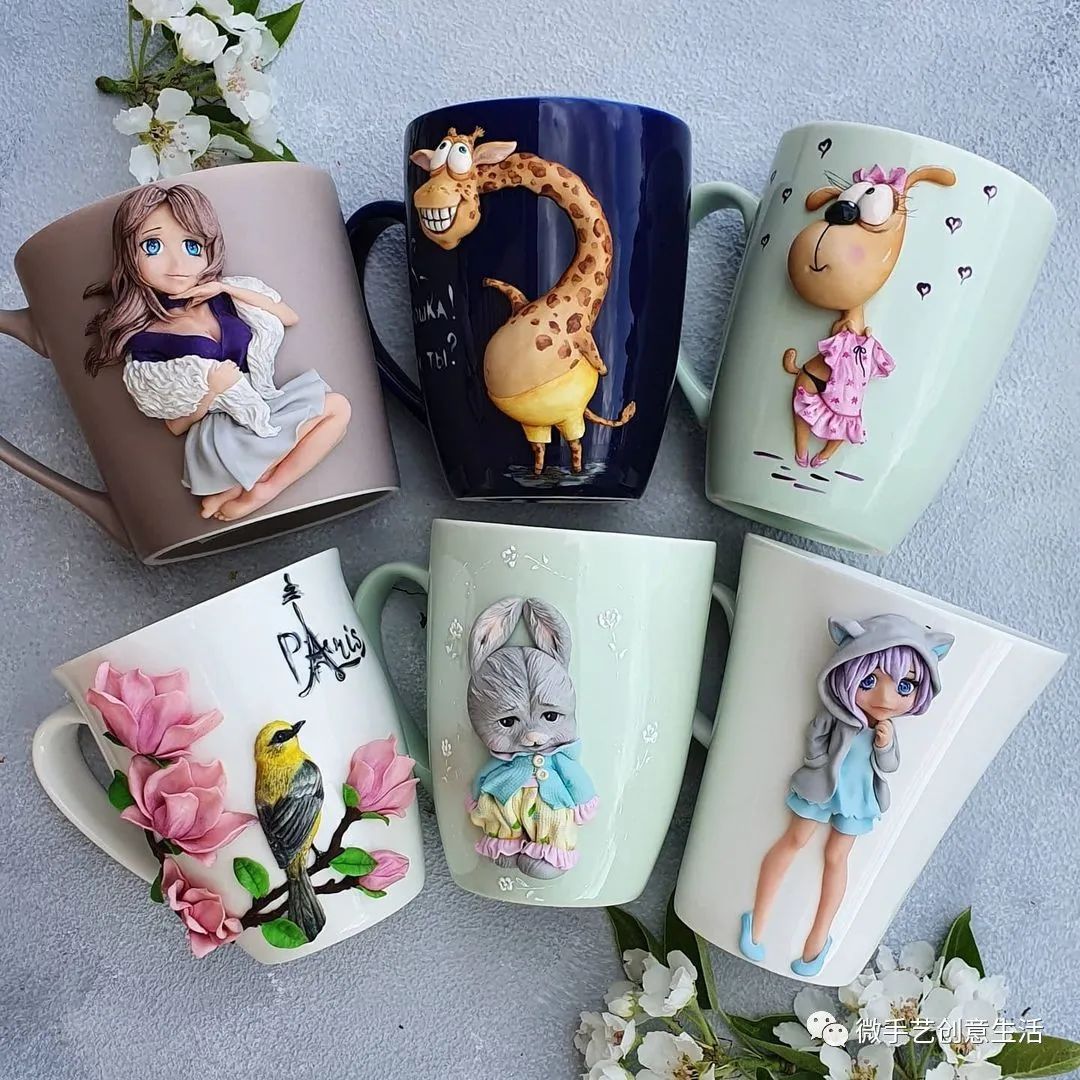 可爱到爆的软陶杯子,人见人爱
