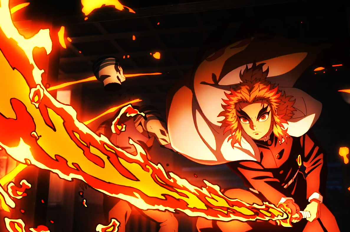 鬼灭之刃无限列车篇tv:炎柱是永远的大哥,只要他在,安全感十足