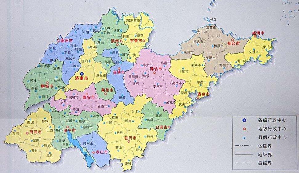 山东县级地图图片