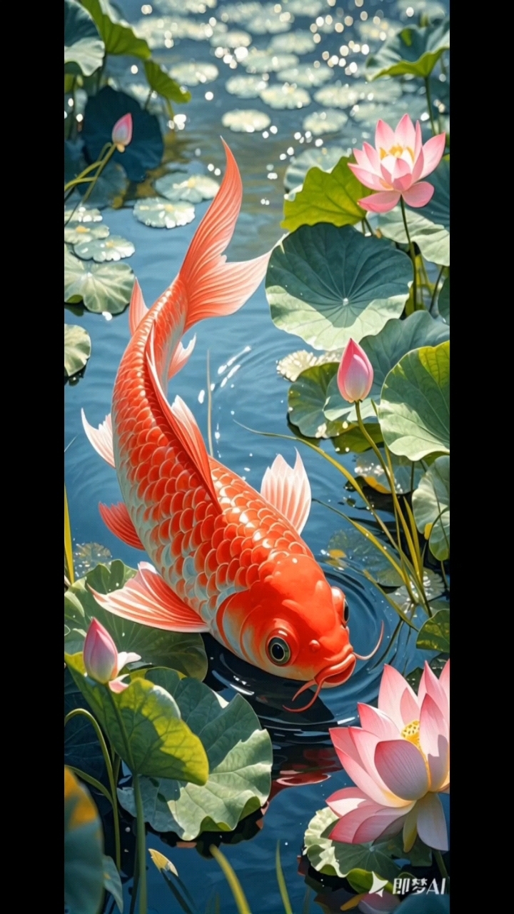 红鲤鱼变身美人鱼