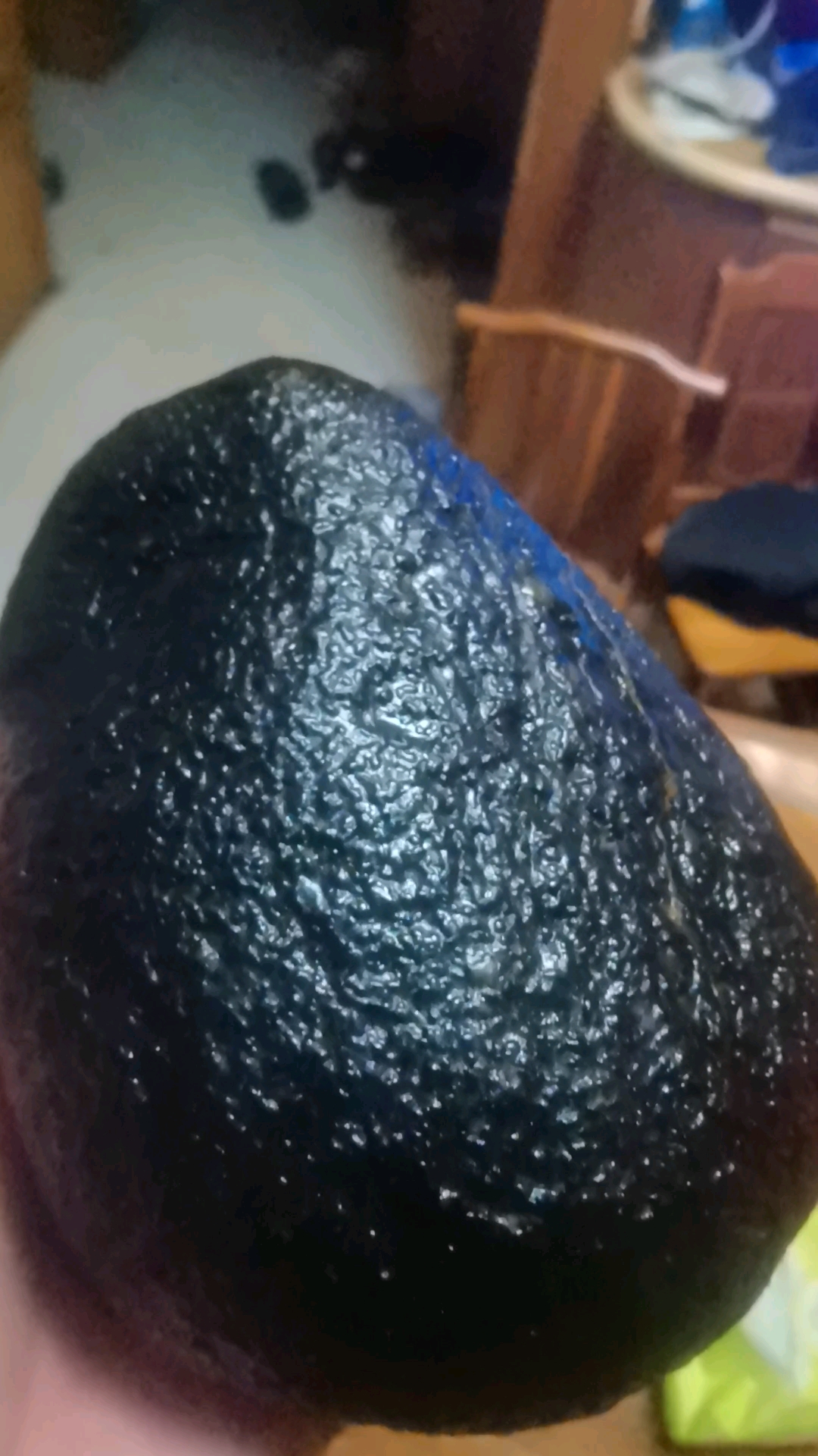 梅州精品碳质球粒陨石!新鲜特征明显,不可多得!重1200克.-度小视