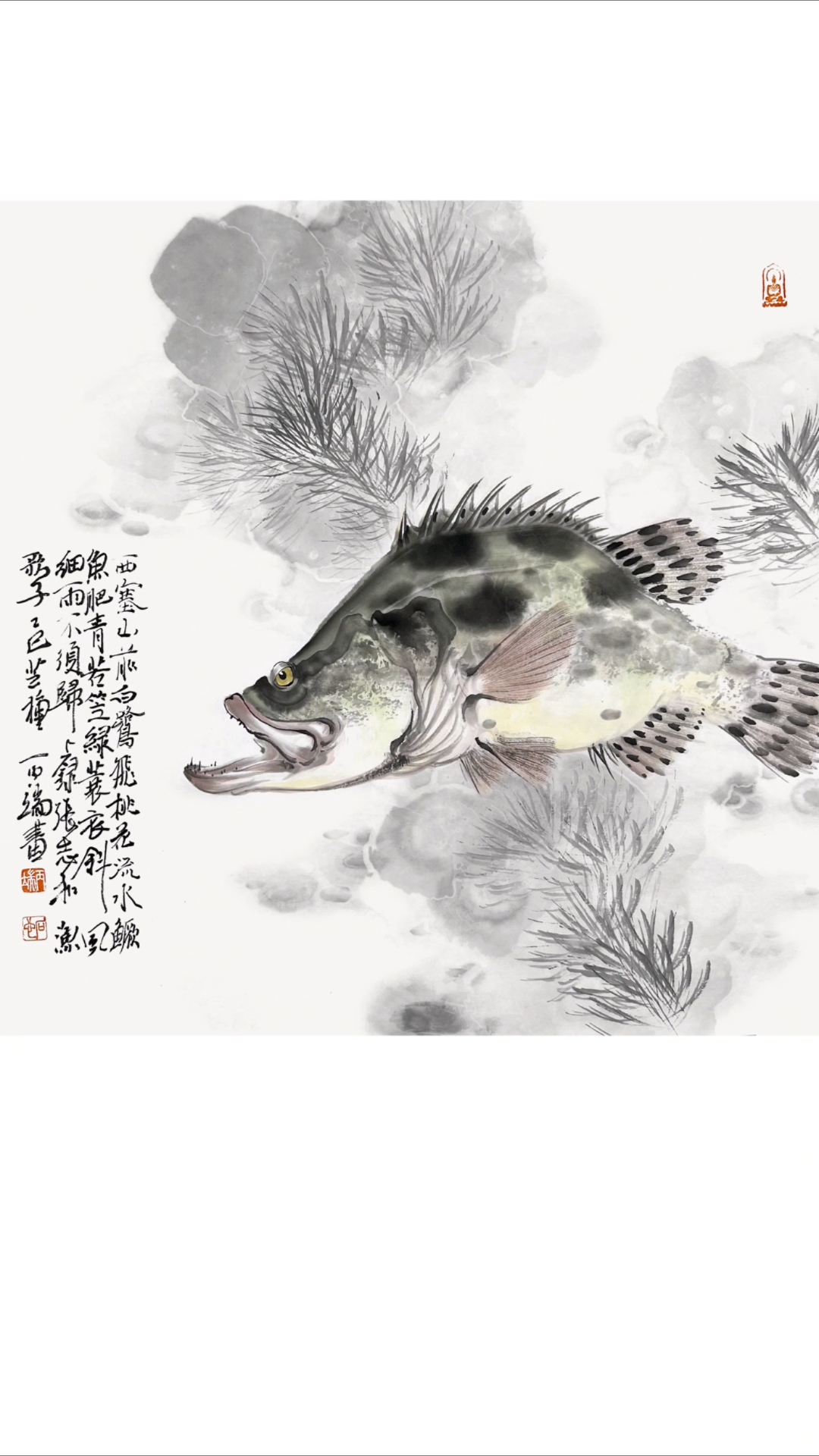 鳜鱼画了一张又一张,每一张都独一无二