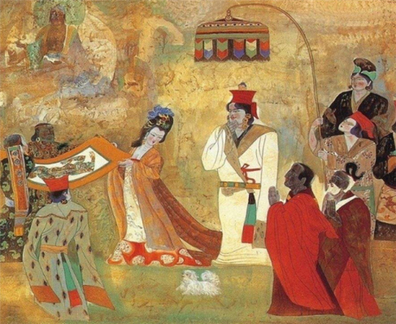 650年,松赞干布病逝,文成公主被逼迫殉葬.