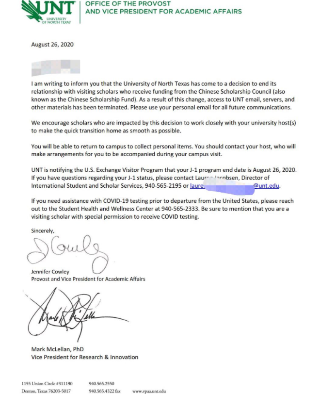 推荐|美国一大学突然驱逐所有中国公派留学生，限1个月内离境