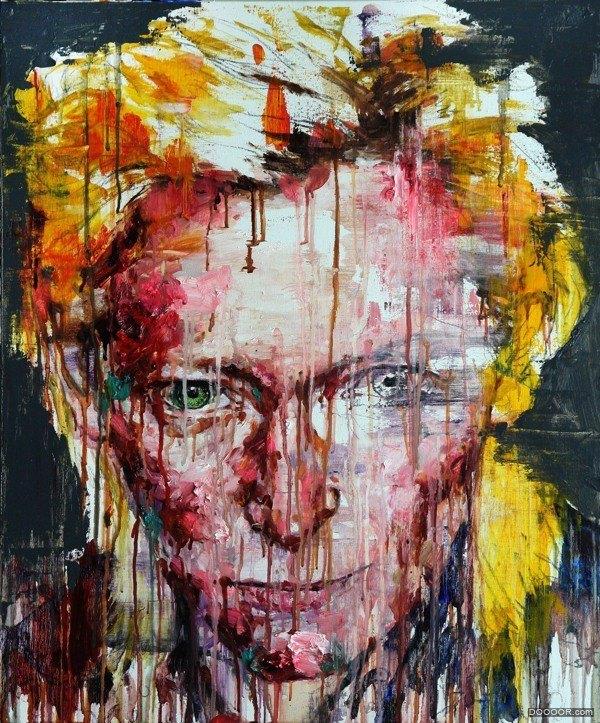 狂野又嚣张的抽象派人物肖像油画︱shin kwangho