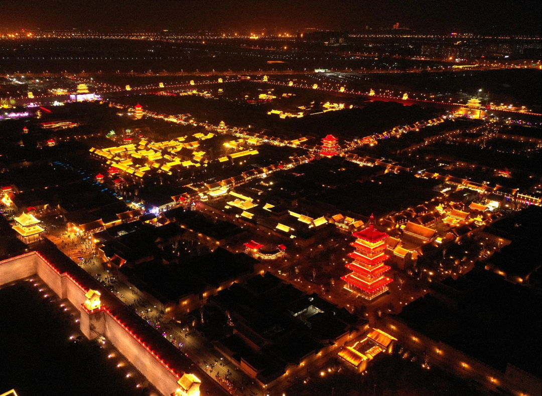 太原古县城夜景图片