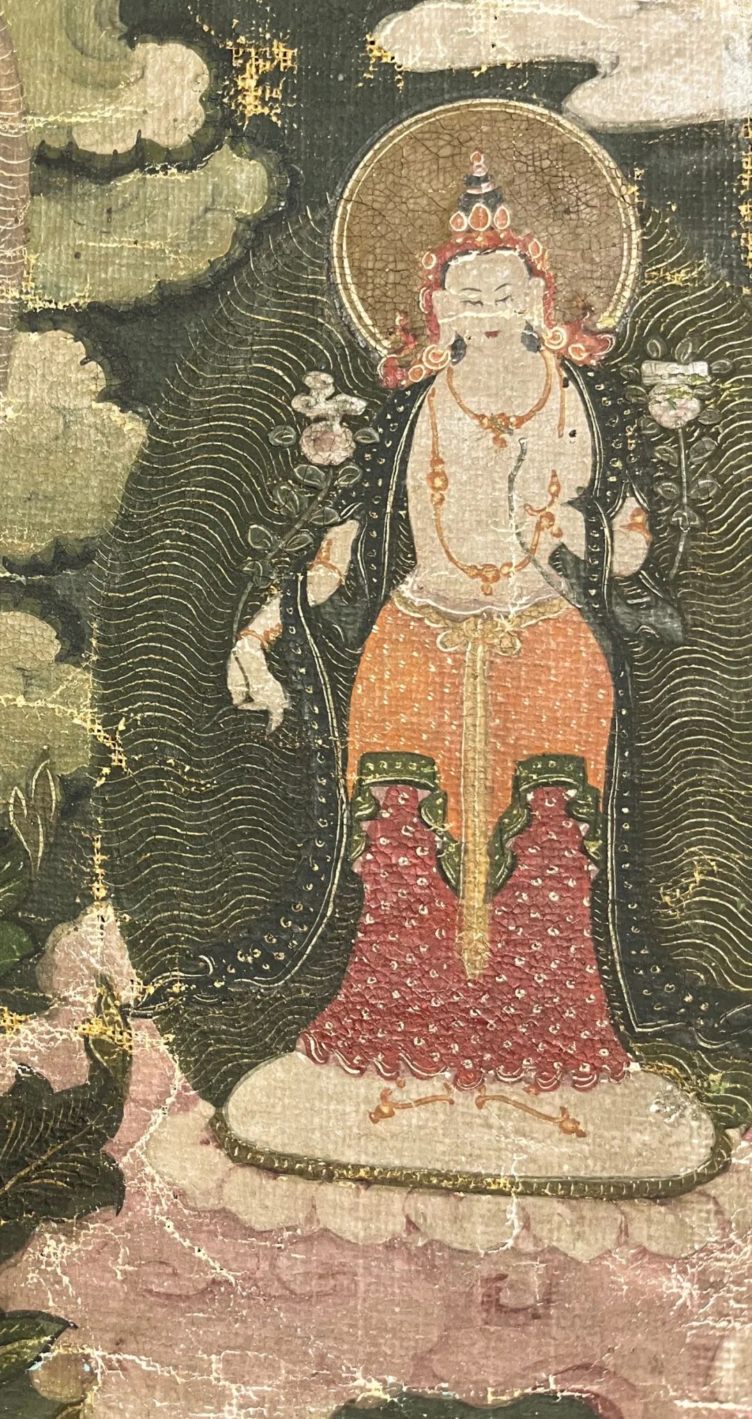 北京雍和宫风格《红黄文殊与八大菩萨》唐卡赏析