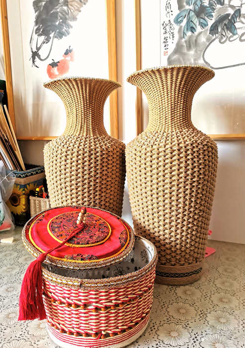 绳编艺术家韩奎霞作品荣获荷花杯山东省工艺美术设计创新大赛金奖
