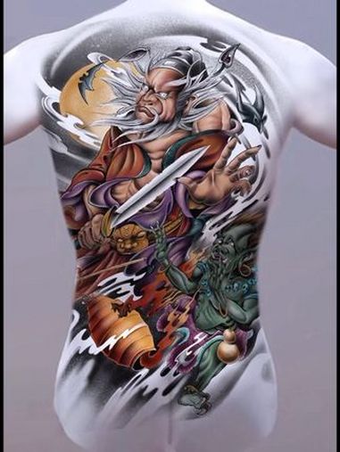 钟馗纹身图 后背纹身 未成年禁止纹身