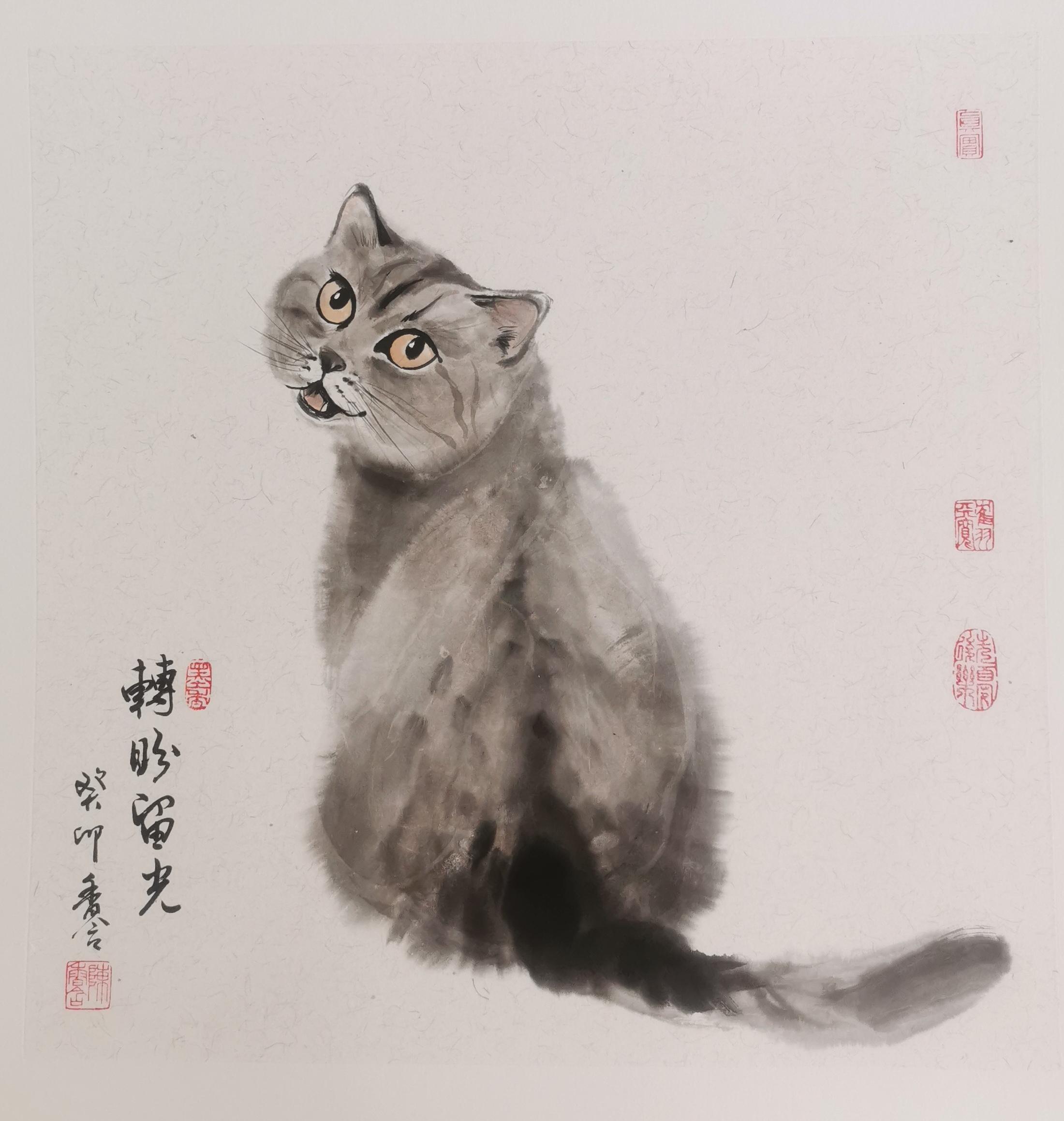 大师国画大写意猫图片