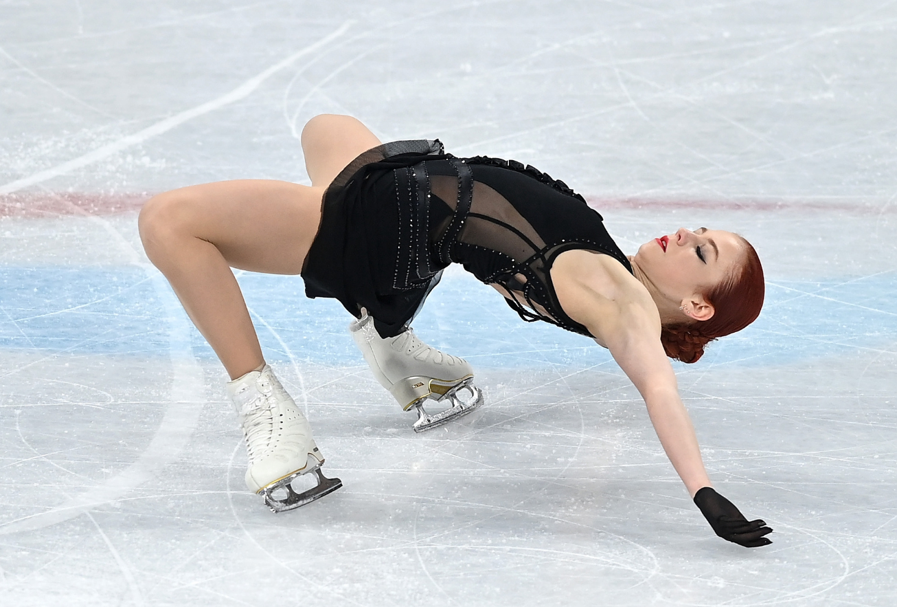 特鲁索娃在北京,做了3次蟹步舞!1次在自由滑,2次在表演赛!