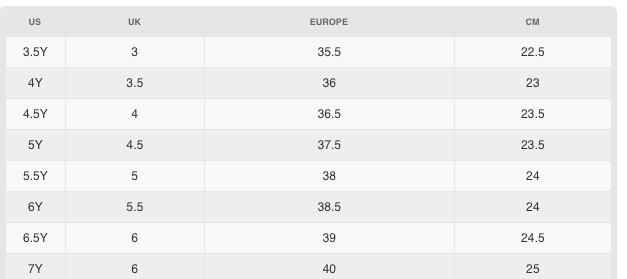 aj短袖裤子童鞋的尺码对照表