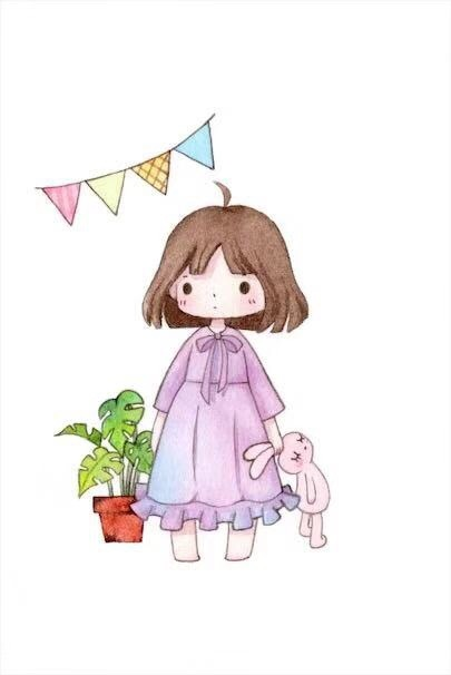 小央宝:儿童插画,可爱的小女孩