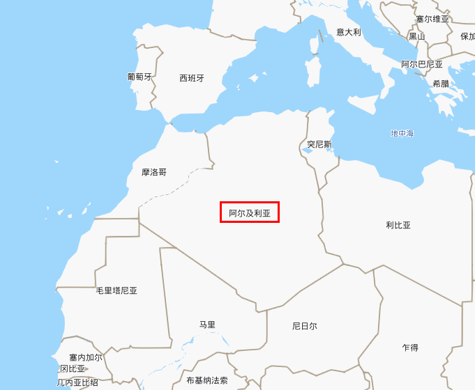阿尔及利亚位置图片