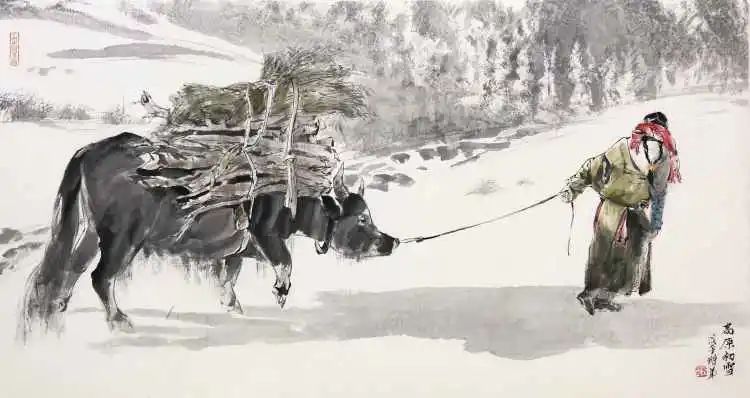 著名中国画画家,孙增弟笔下的国画牛作品欣赏