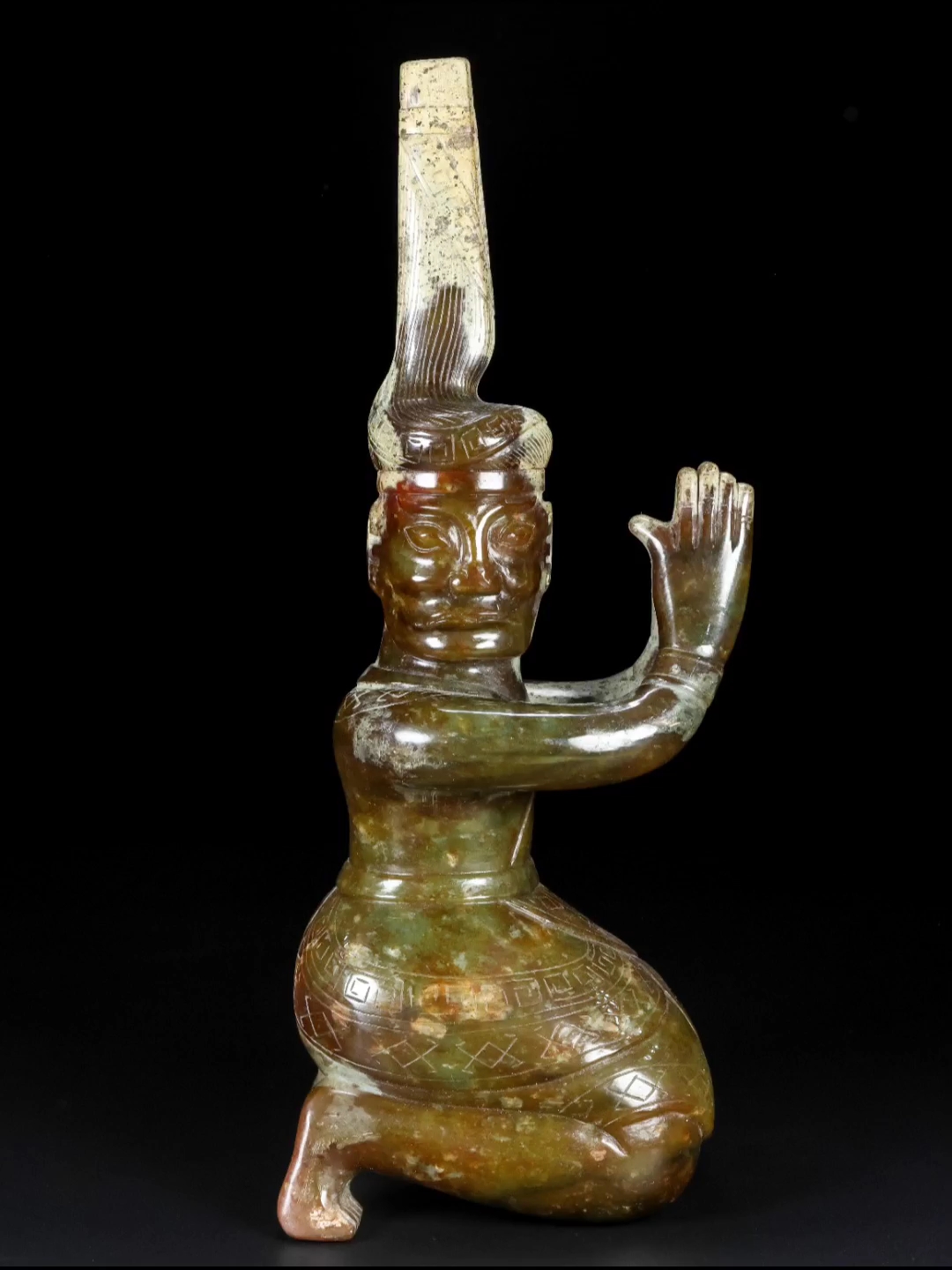 高古和田玉摆件 贵人