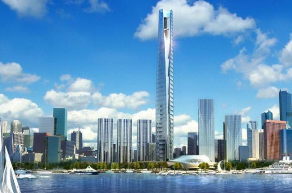 大连绿地中心,投资80亿占地6万平方米,预计2016年竣工至今未完