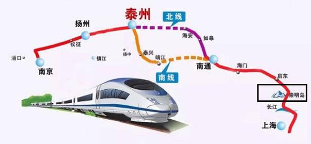 上海轨道交通沪崇线的走向:可能利用北沿江高铁,建成城际铁路