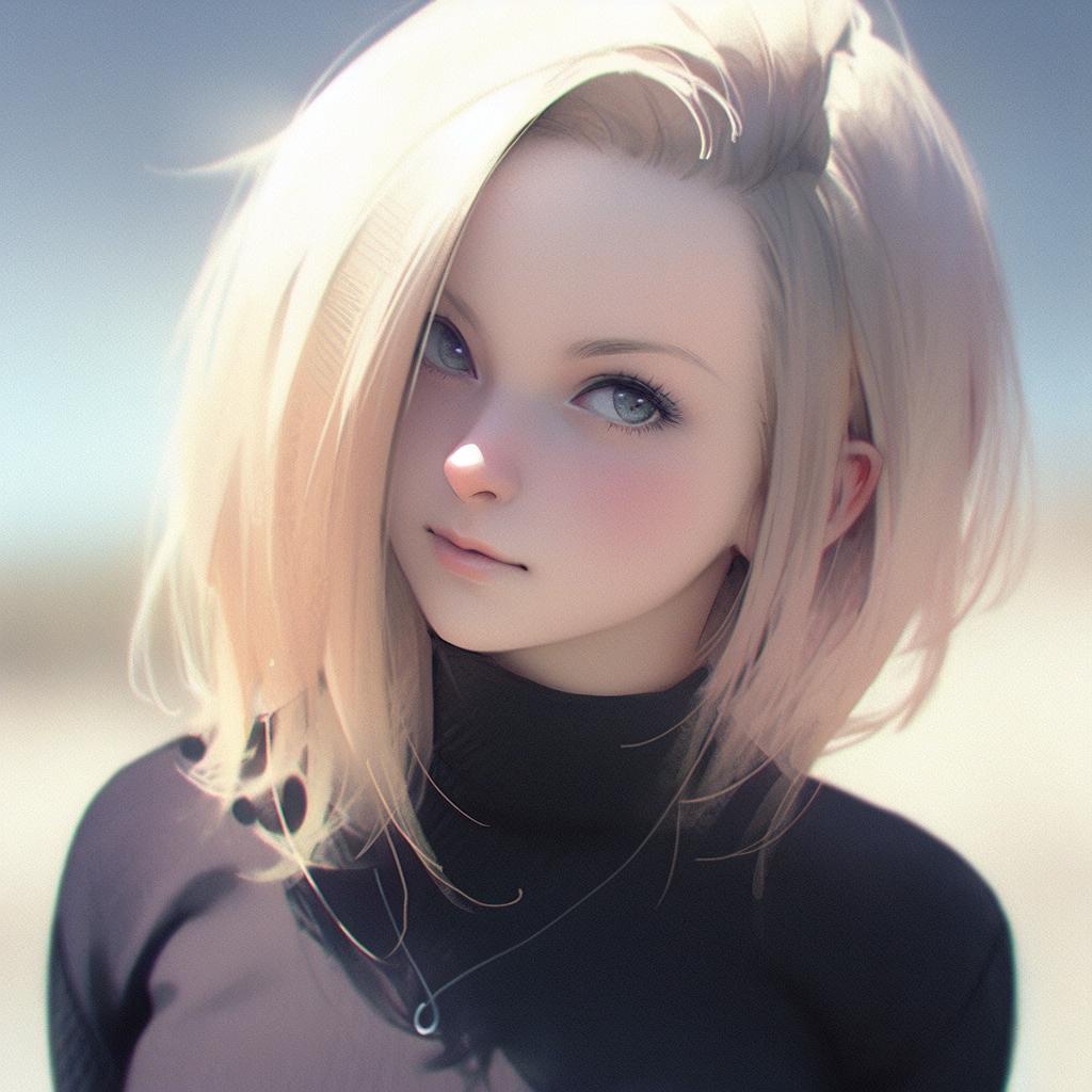 ai绘画系列-追忆童年之龙珠-人造人18号