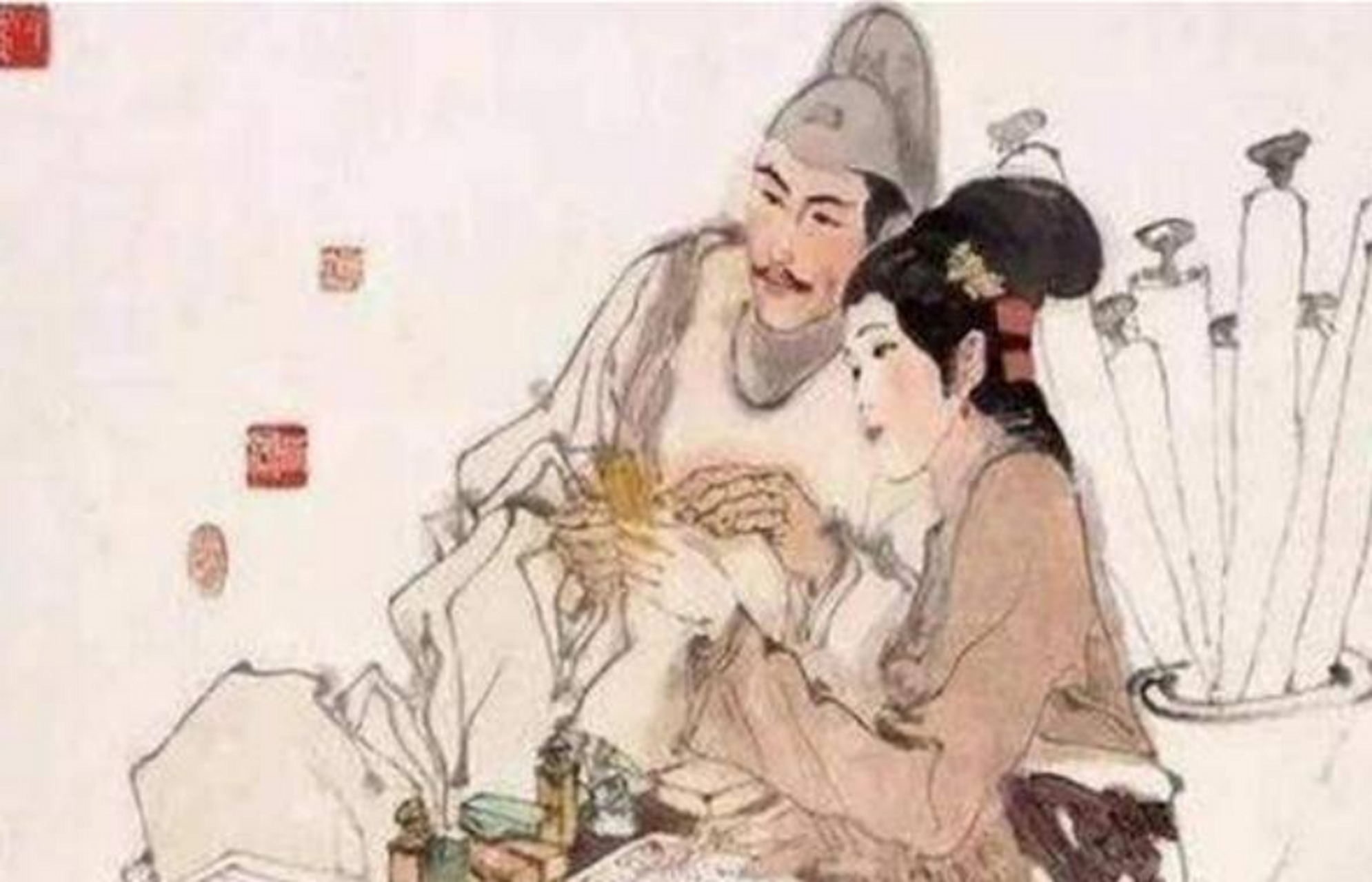 207年,34岁的蔡文姬嫁给了22岁的董祀,新婚之夜,儒雅帅气的董祀看着已