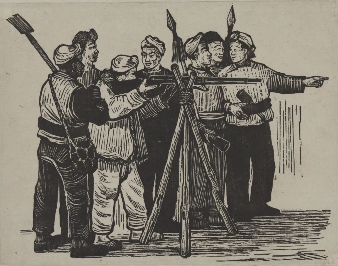 5×15.2cm 1948年 中国美术馆藏夏风 从敌后运来的胜利品 版画10.