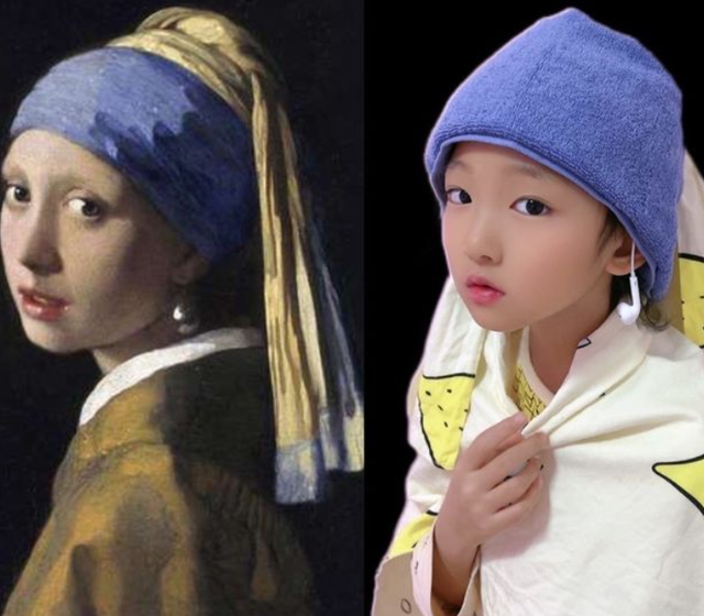 西安莲湖区沣惠路小学亲子美术之名画cosplay