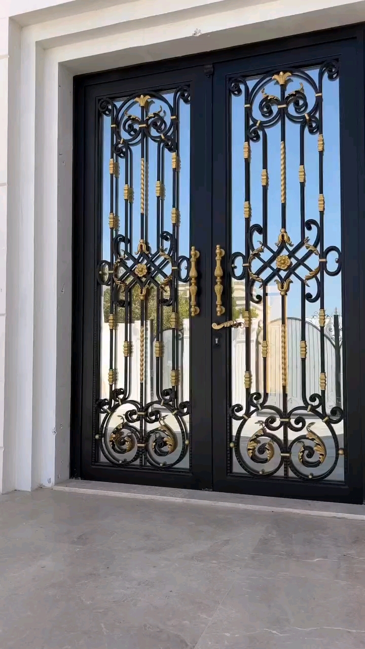 特别惊艳的锻打铁艺入户门
