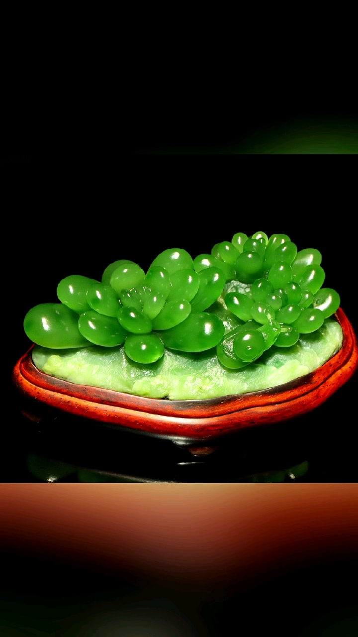 和田玉碧玉苹果绿多肉