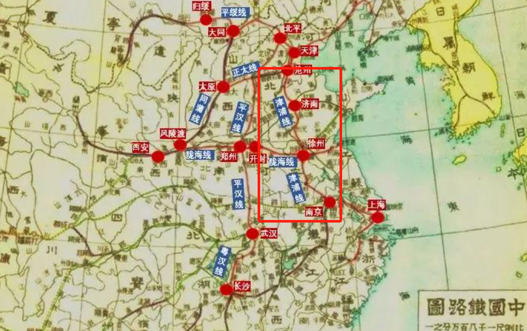 红框处为津浦线