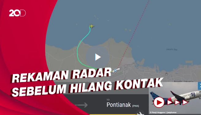 一架雅加达-坤甸的sriwijaya航空客机在千岛上空失联