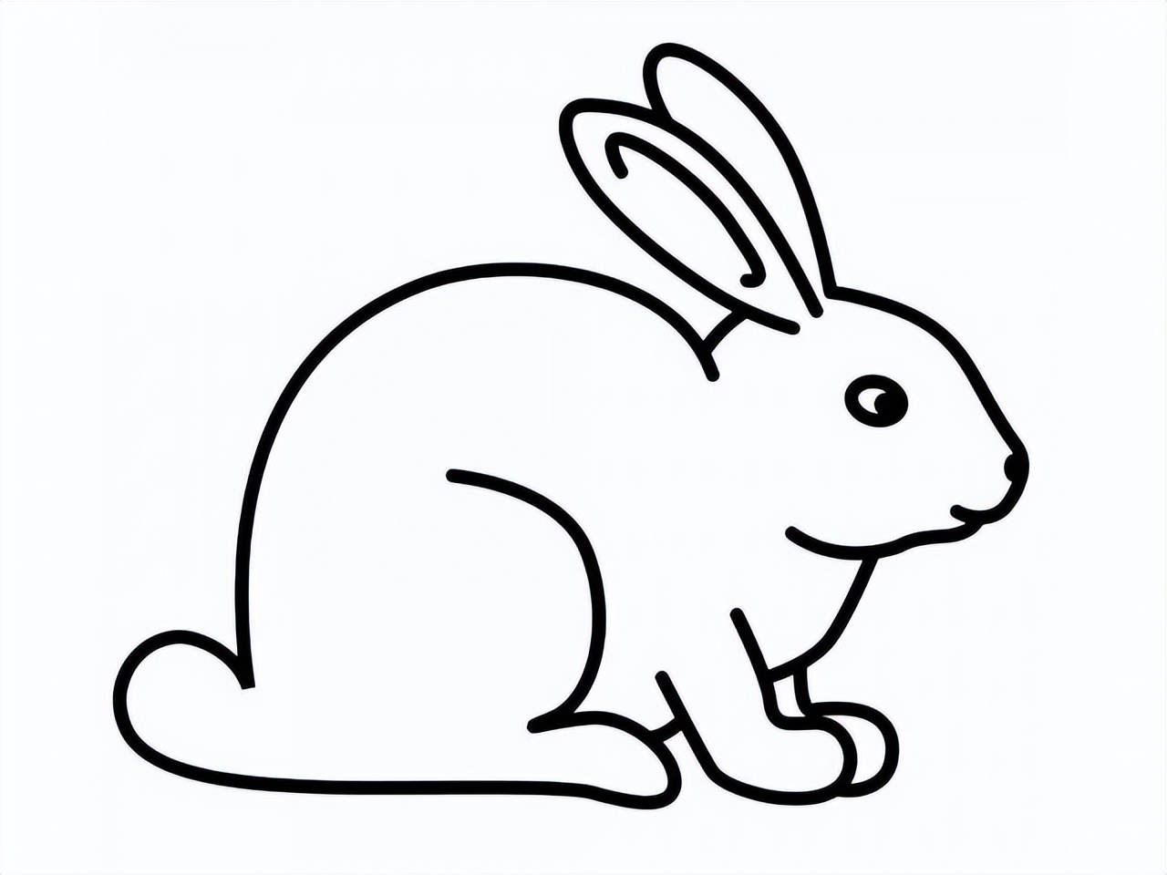 野生兔子简笔画图片