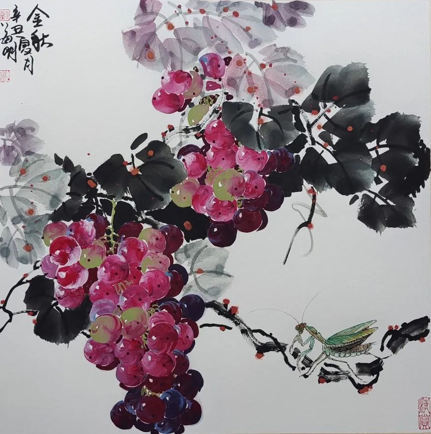 画家刘海明葡萄作品欣赏