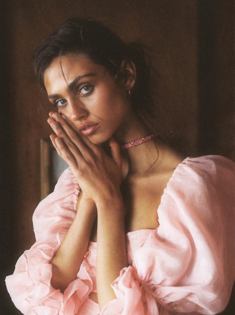 超级模特的 love& lemons时装秀