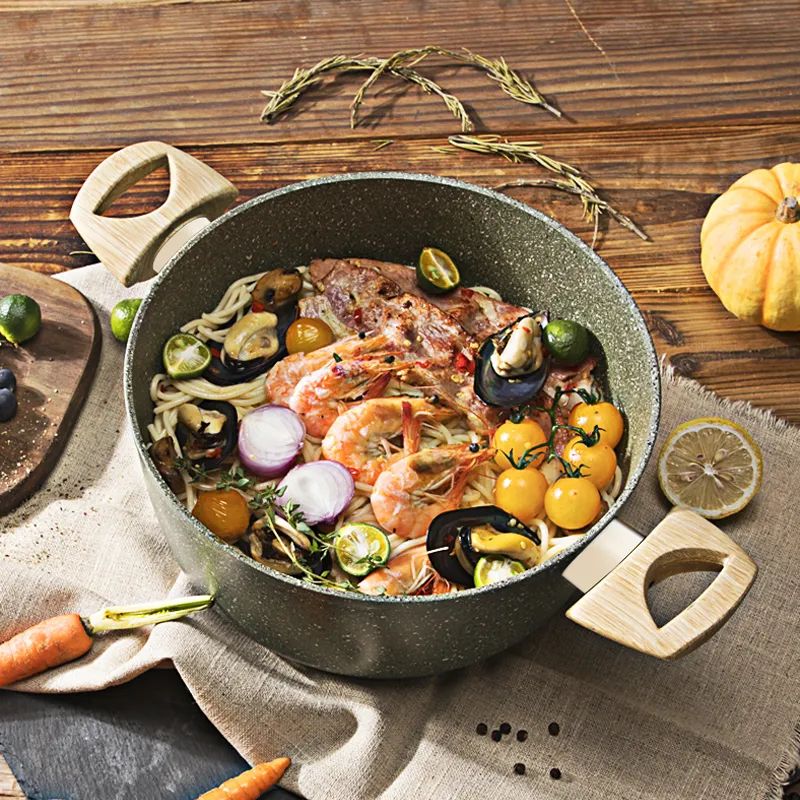 爆款小绿锅出汤锅了!意大利植物涂层,火锅煲汤不粘底