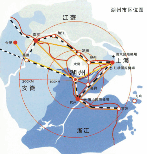 湖州远期城市轨道交通线网由4条线路构成线路总长145公里