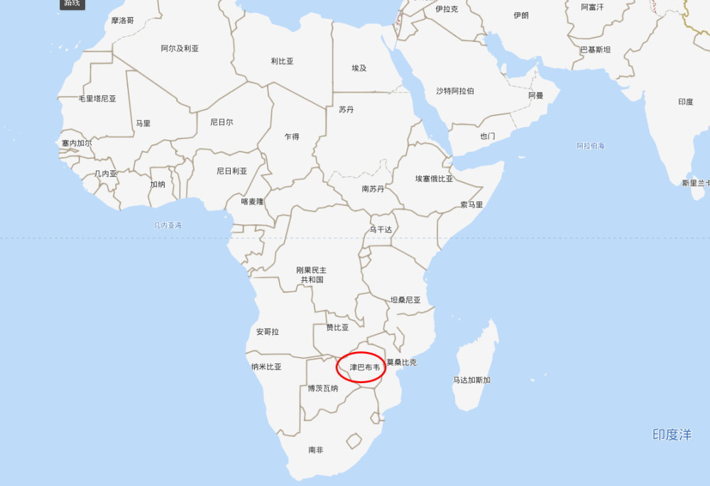 津巴布韦地理位置图图片