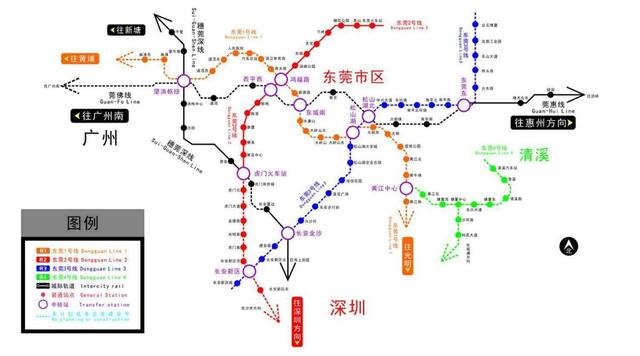 东莞地铁5号线途经松山湖,大朗支持东莞与深圳,香港的区域合作