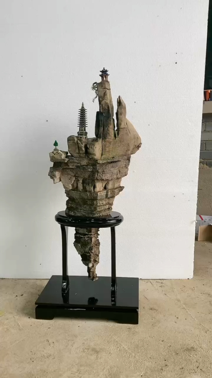 太行山天然奇石,奇石摆件,悬浮山