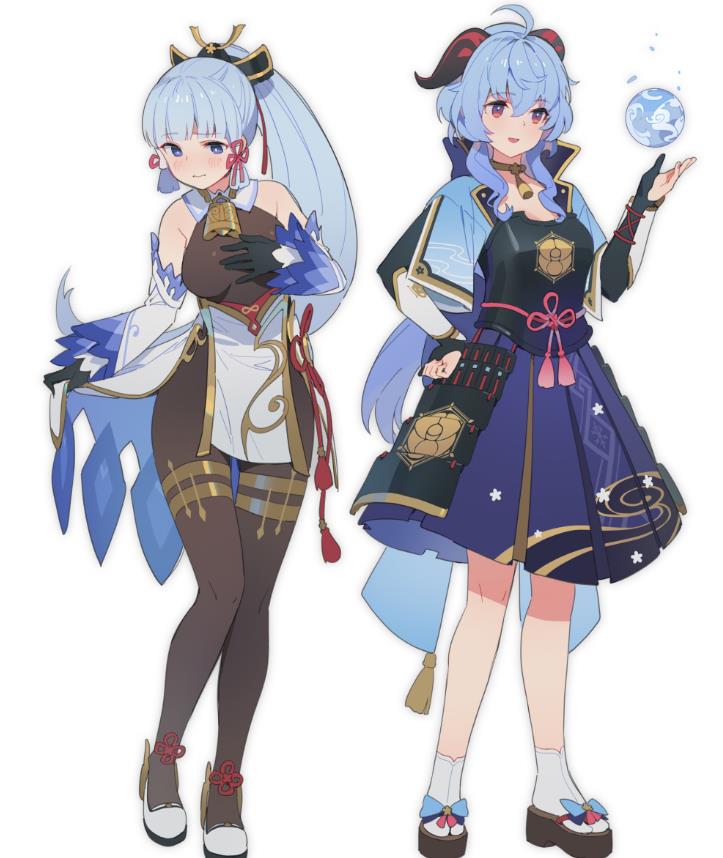 原神:当角色互换衣装,刻晴穿上皇女衣服太涩了,甘雨变成小胖墩