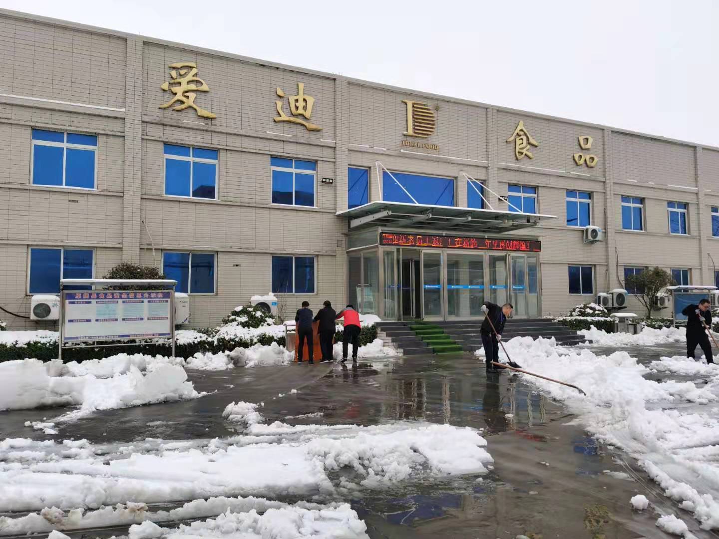 爱迪食品公司员工自发组织义务除雪活动,彰显团队凝聚力