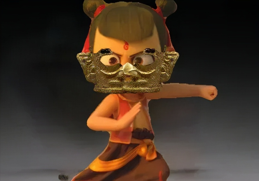 网友参与"三星堆黄金面具p图大赛"的作品