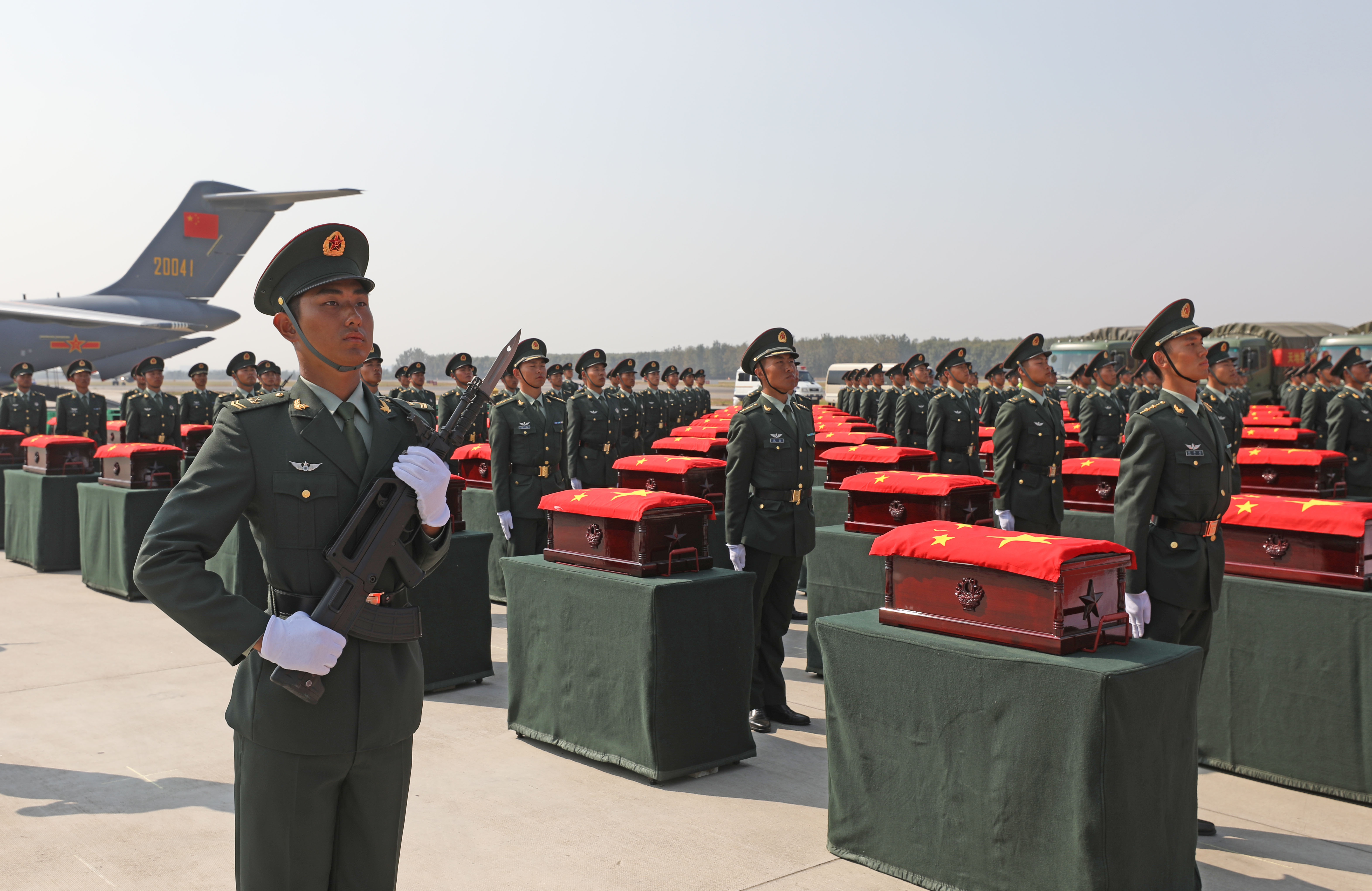 志愿军遗骸回国图片图片