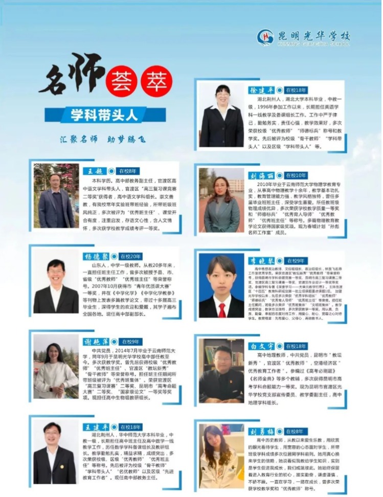 2023年昆明光华学校高一招生简章