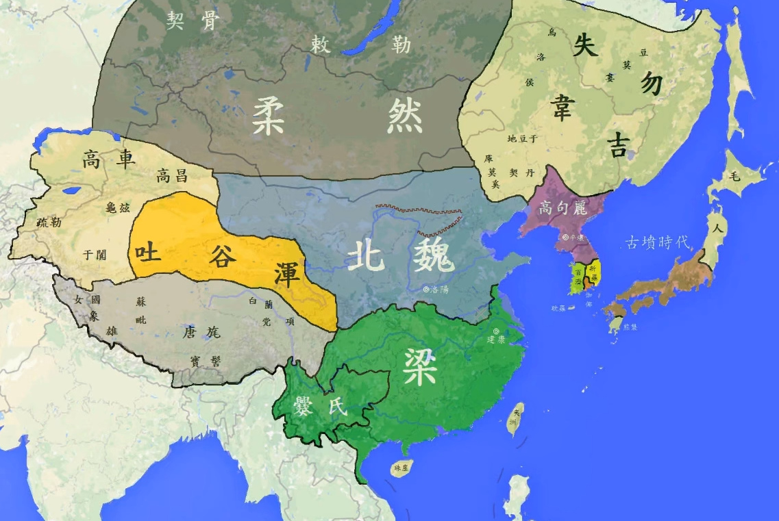 梁武帝时期地图图片